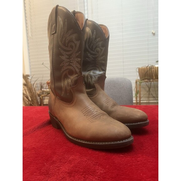 Laredo Men\'s Leather Vamp Fox 4242 Western Boots Size 8.5D